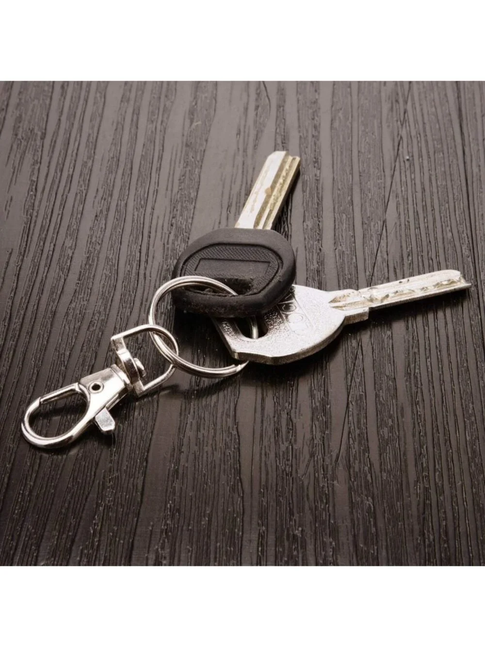 100 Metal Swivel Snap Hooks & Split Key Rings for Keychains - Durable